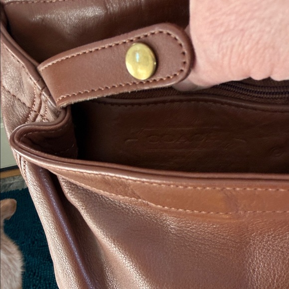 Coach Tan Leather Backpack - Picture 8 of 10